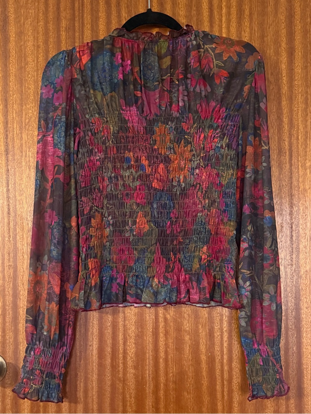 Natural Life Juliana Mesh Smocked Top - Picture 3 of 3